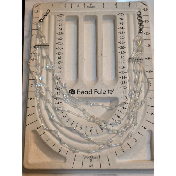 Vintage Orbs of Light‎ Multi-Strand Beaded Necklace With Adjustable Chain - Picture 9 of 9